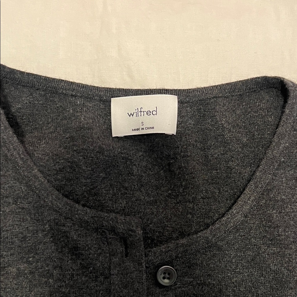 Wilfred Dark Gray Knit Cardigan - Picture 2 of 5